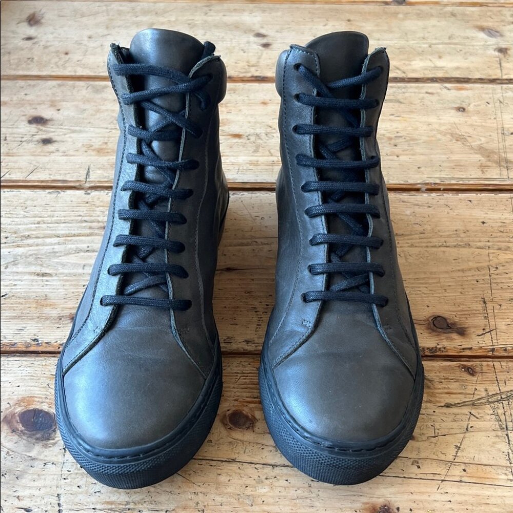 The Last Conspiracy, Olive Green High-Top Sneakers - Picture 2 of 10